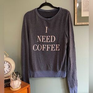 Wildfox “I Need Coffee” Baggy Beach Jumper
